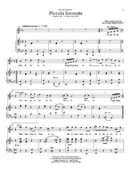 page one of Piccola Serenata (Piano & Vocal)