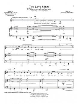 page one of When My Soul Touches Yours (Piano & Vocal)