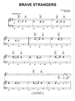 page one of Brave Strangers (Piano, Vocal & Guitar Chords (Right-Hand Melody))