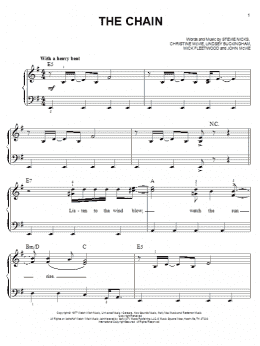 page one of The Chain (Easy Piano)