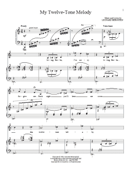 page one of My Twelve-Tone Melody (Piano & Vocal)