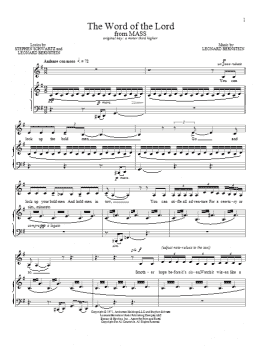 page one of The Word Of the Lord (Piano & Vocal)