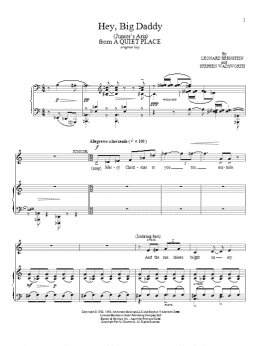 page one of Hey, Big Daddy (Junior's Aria) (Piano & Vocal)