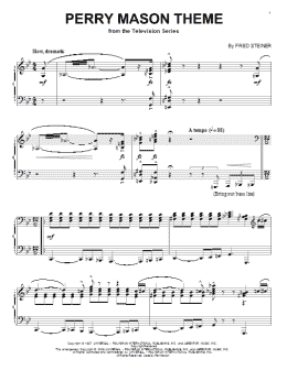 page one of Perry Mason Theme (Piano Solo)