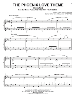page one of The Phoenix Love Theme (Senza Fine) (Piano Solo)