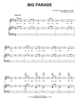 page one of Big Parade (Piano, Vocal & Guitar Chords (Right-Hand Melody))