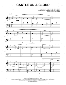 page one of Castle On A Cloud (Beginning Piano Solo)