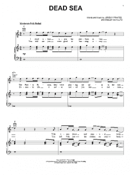 page one of Dead Sea (Piano, Vocal & Guitar Chords (Right-Hand Melody))