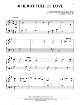 page one of A Heart Full Of Love (Big Note Piano)