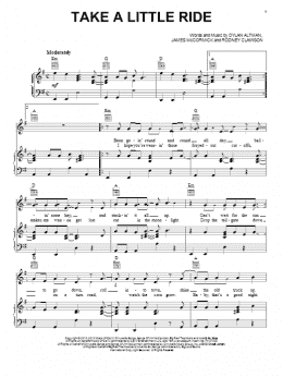 page one of Take A Little Ride (Piano, Vocal & Guitar Chords (Right-Hand Melody))