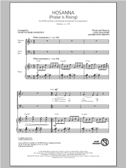page one of Hosanna (Praise Is Rising) (arr. Vicki Tucker Courtney) (SATB Choir)