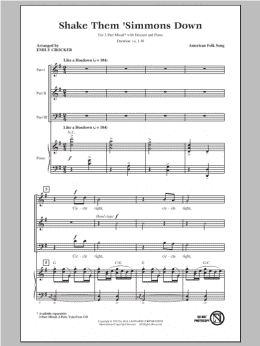 page one of Shake Those 'Simmons Down (3-Part Mixed Choir)