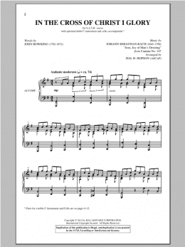 page one of In The Cross Of Christ I Glory (SATB Choir)