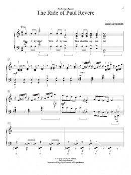 page one of The Ride Of Paul Revere (Educational Piano)