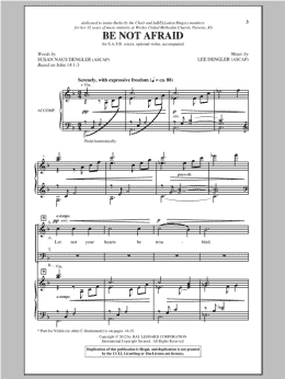 page one of Be Not Afraid (SATB Choir)