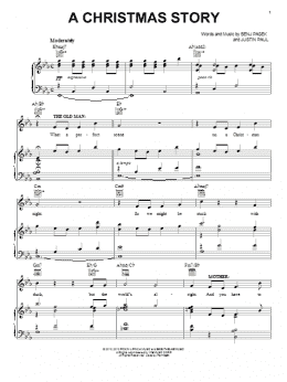 page one of A Christmas Story (Piano, Vocal & Guitar Chords (Right-Hand Melody))