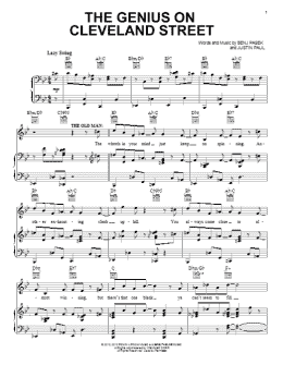 page one of The Genius On Cleveland Street (Piano, Vocal & Guitar Chords (Right-Hand Melody))