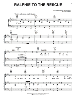 page one of Ralphie To The Rescue (Piano, Vocal & Guitar Chords (Right-Hand Melody))