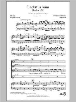 page one of Laetatus Sum (Psalm 121) (SSA Choir)