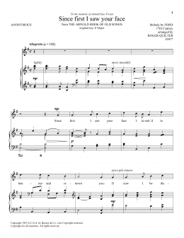 page one of Since First I Saw Your Face (Piano & Vocal)