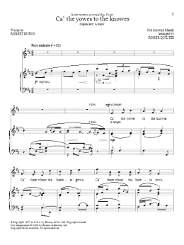 page one of Ca' The Yowes To The Knowes (Piano & Vocal)