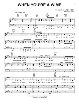 page one of When You're A Wimp (Piano, Vocal & Guitar Chords (Right-Hand Melody))