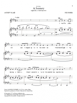 page one of A Journey (Piano & Vocal)