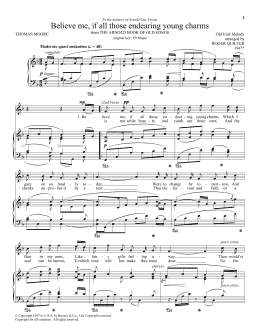 page one of Believe Me, If All Those Endearing Young Charms (Piano & Vocal)