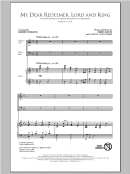 page one of My Dear Redeemer, Lord And King (SATB Choir)