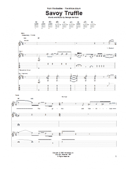 page one of Savoy Truffle (Guitar Tab)