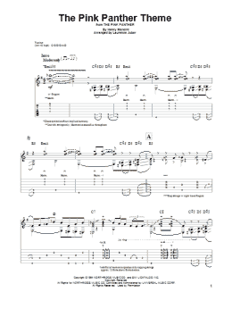 page one of The Pink Panther (Solo Guitar)
