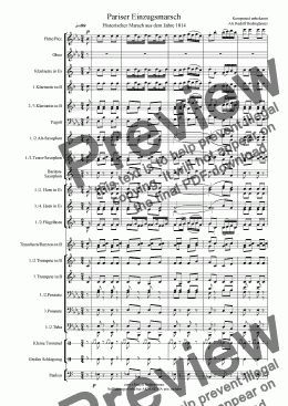 page one of Pariser Einzugsmarsch  Blasorchester