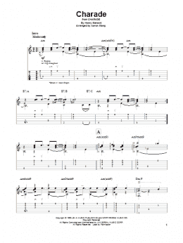 page one of Charade (Solo Guitar)