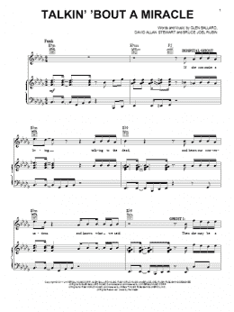 page one of Talkin' 'Bout A Miracle (Piano, Vocal & Guitar Chords (Right-Hand Melody))
