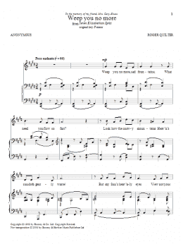 page one of Weep You No More (Piano & Vocal)