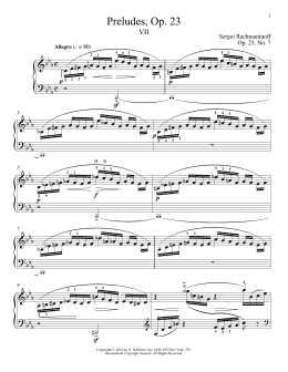 page one of Prelude In C Minor, Op. 23, No. 7 (Piano Solo)