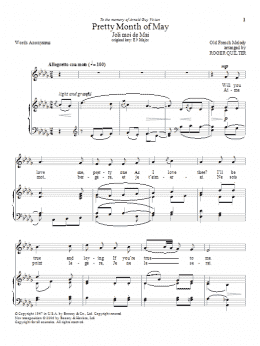 page one of Pretty Month Of May (Joli Moi De Mai) (Piano & Vocal)