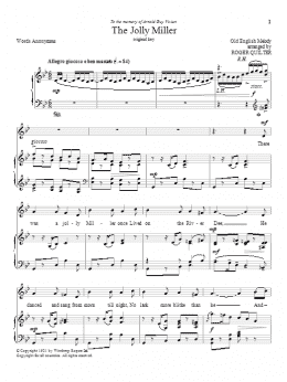 page one of The Jolly Miller (Piano & Vocal)