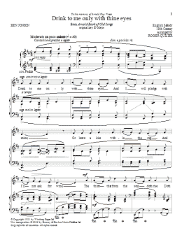 page one of Drink To Me Only With Thine Eyes (Piano & Vocal)