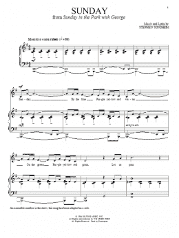 page one of Sunday (Piano & Vocal)