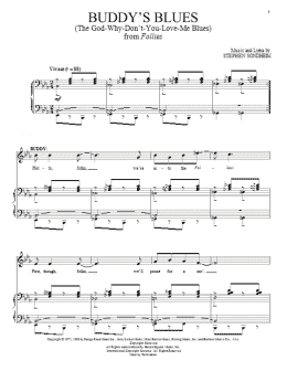 page one of Buddy's Blues (The God-Why-Don't-You-Love-Me Blues) (Piano & Vocal)