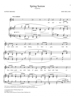 page one of Spring Sorrow (Piano & Vocal)