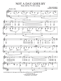 page one of Not A Day Goes By (Piano & Vocal)