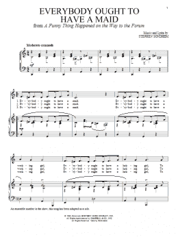 page one of Everybody Ought To Have A Maid (Piano & Vocal)