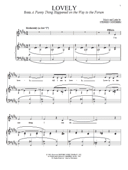page one of Lovely (from A Funny Thing Happened On The Way To The Forum) (Piano & Vocal)