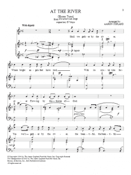 page one of At The River (Piano & Vocal)