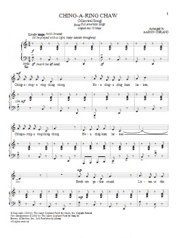 page one of Ching-A-Ring Chaw (Piano & Vocal)