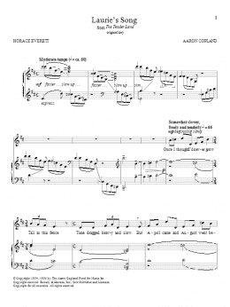 page one of Laurie's Song (Piano & Vocal)