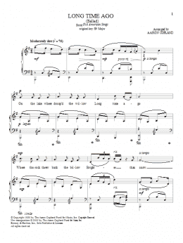 page one of Long Time Ago (Piano & Vocal)