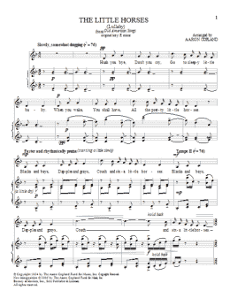 page one of The Little Horses (Piano & Vocal)